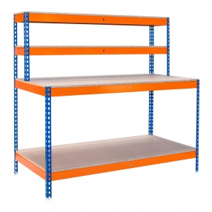 Banco da lavoro con scaffale e ripiano
